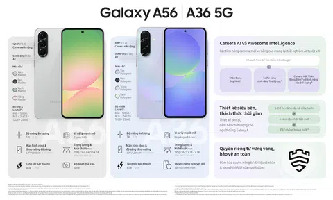 Samsung đánh dấu bước tiến mới với AI dành cho mọi người trên Galaxy A56 5G, Galaxy A36 5G và Galaxy A26 5G